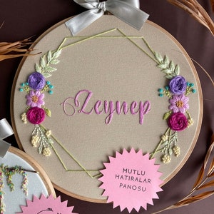 Bordado personalizado, Arte del aro de bordado, Decoración de la sala de la guardería, Decoración de la pared, Regalo para bebés, Bordado personalizado, Nuevo regalo para bebés