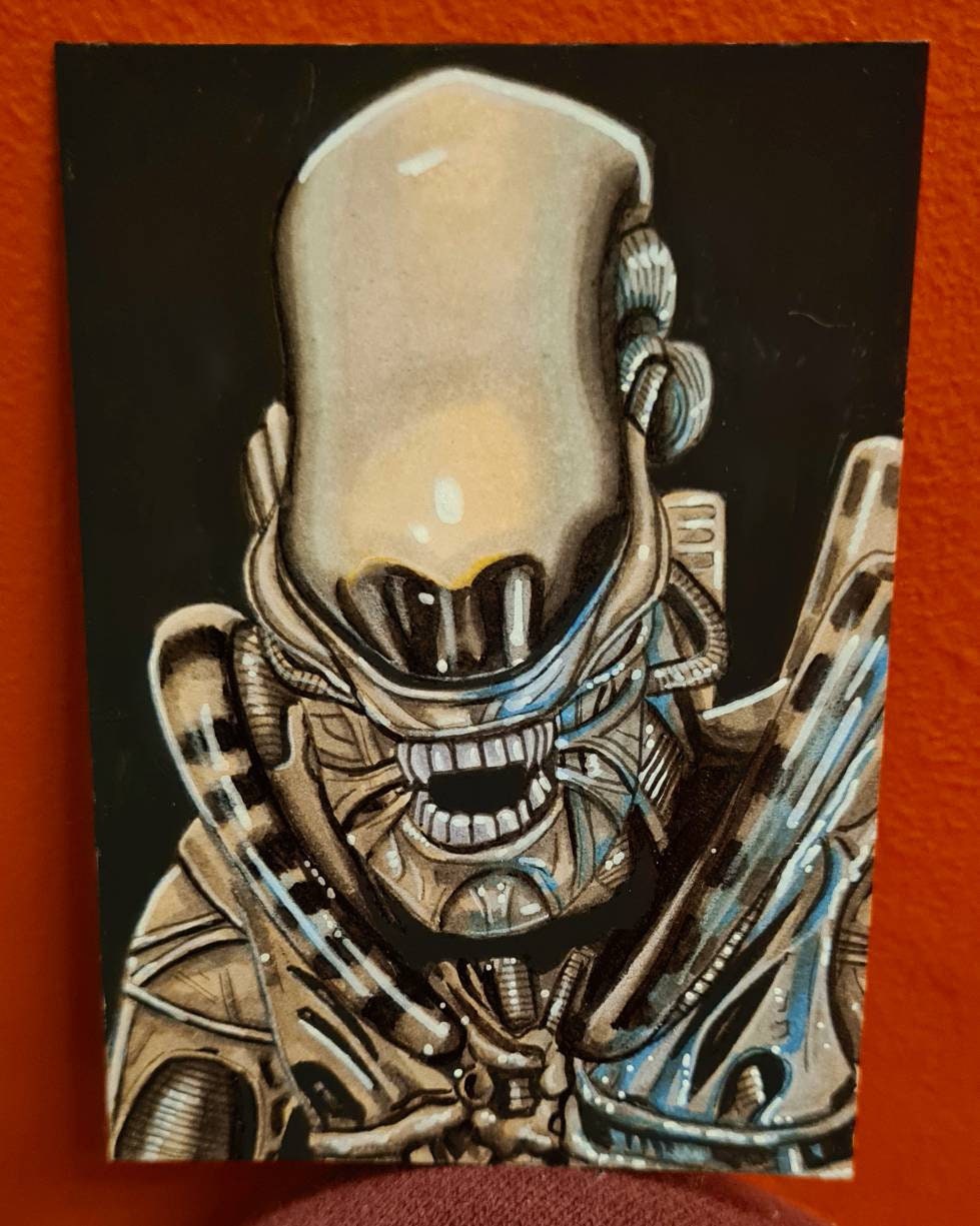 Alien Big Chap Aceo Sketch Card - Etsy