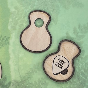 Guitar Pick Gift, Wedding Gift, Customized Gift, Laser Engraved Gift, Wooden Guitar pick case