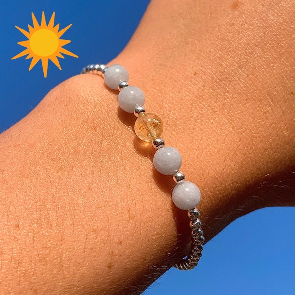 Sunny Skies Aquamarine & Citrine Bracelet