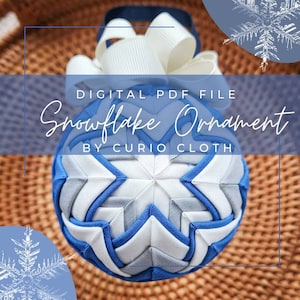 SNOWFLAKE Quilted Ornament Pattern | Digital PDF Download |