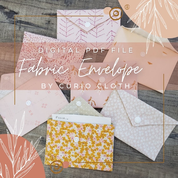 BEGINNER Fabric Envelope Pattern Digital Download