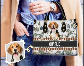 Borse in pelle personalizzate per donne con cane, borse in pelle personalizzate con foto regali per mamma cane, borsa in pelle personalizzata, regalo per amante dei cani