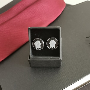 Ghost cufflinks 3d printed