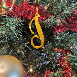 Decoración inicial personalizada del árbol de Navidad, nombre de la pareja Adorno de iniciales - Impreso en 3D