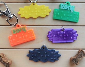 Braille pet tag, Custom Dog tag - 3D printed