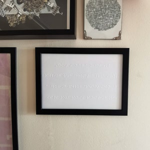 Œuvre d’art tactile en braille représentant des œuvres d’art bien connues - imprimée en 3D