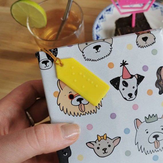 Braille gift tags, personalised - 3D printed