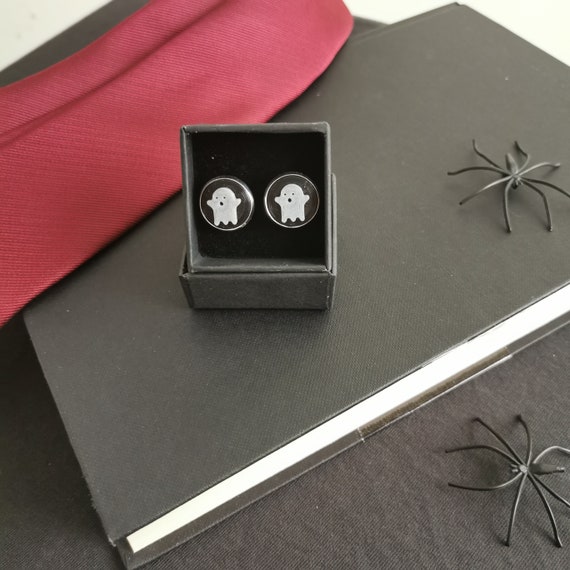 Ghost cufflinks 3d printed