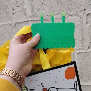 Braillekaarten, gepersonaliseerd voor Valentijnsdag, verjaardag. - 3D geprint