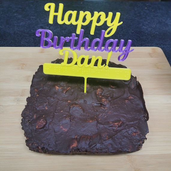 Braille Cake/Cupcake toppers, Custom designed - 3D printed