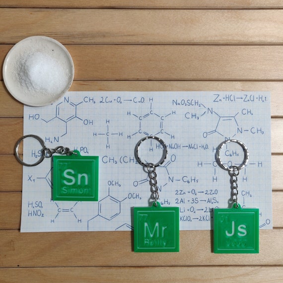 Periodic Table Custom Name Keychain