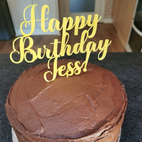 Personalized 3D Printed Cake Topper: Custom Party Decoration