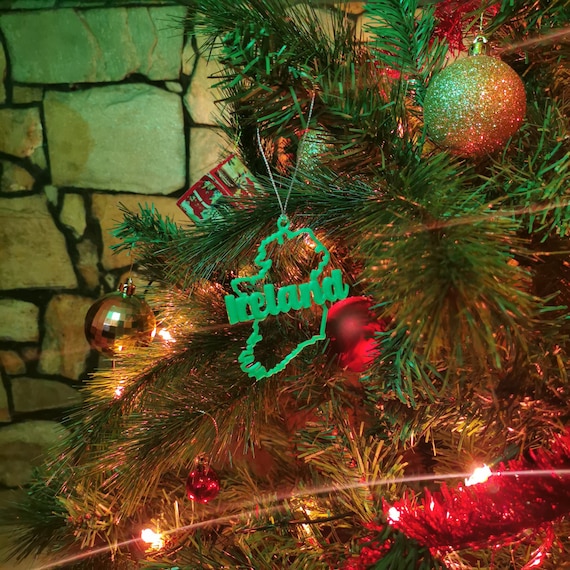 Custom country shaped Christmas ornaments - 3D printed