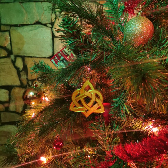 Celtic design Christmas decorations, triskelion, knots, Ancient Irish shapes - 3D printed