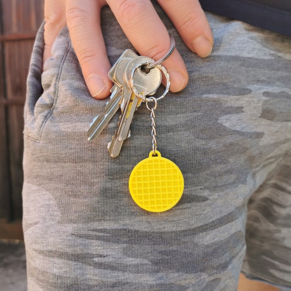 Stranger Things Waffle Keychain: 3D Printed Eggo Inspired Pin