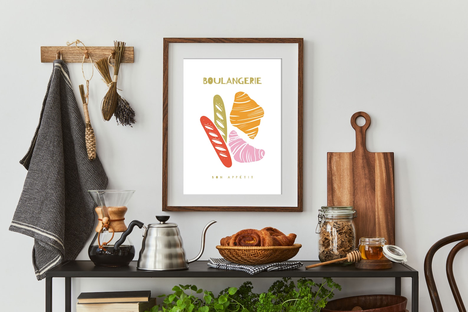 kitchen printable poster bakery print with watercolor... Printable Patisserie and Bakery Posters - Wall Art Illustration ...