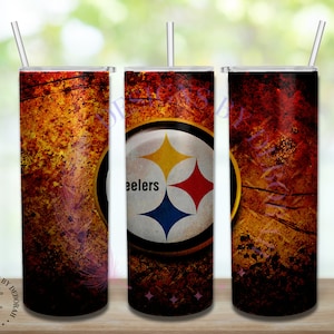 Pittsburgh Steelers Inspired 20 oz Skinny Sublimated Tumbler