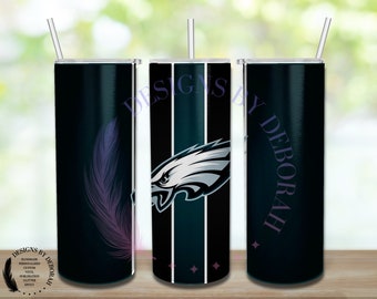 Philadelphia Eagles Inspired 20 oz Skinny Sublimated Tumbler