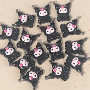 Kawaii Flatback Nail Charms Lot Kuromi (15 pieces)