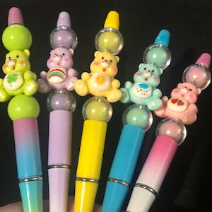 Care Bears Beaded Pen Smooth Writing Cute Cartoon Character Colorful