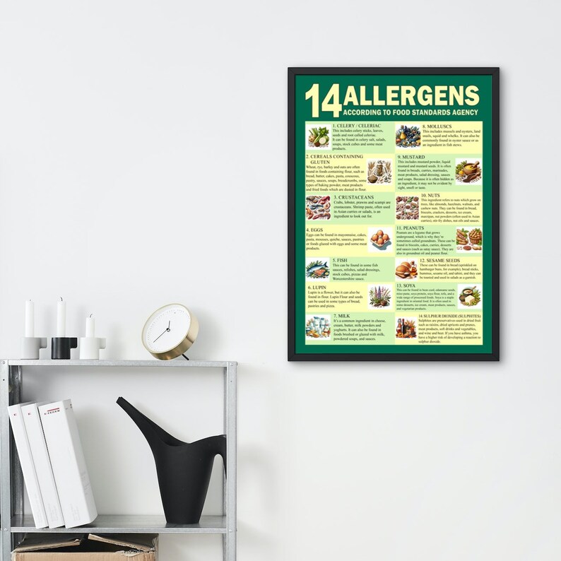 14 Allergens Food Standards Agency Digital Download Illustrated Sign Health Safety Poster Etsy 14 Allergens Food Standards Agency Digital Download Illustrated Sign Health Safety Poster Etsy
