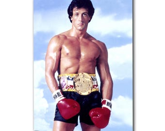 Classic Rocky Balboa Sylvester Stallone Restored Photograph Prints in Various Sizes