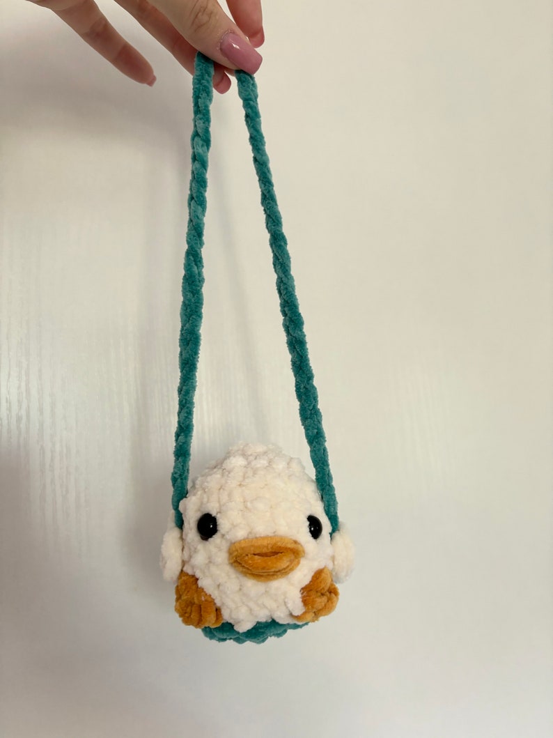 Peluche doudou canard décoration rétroviseur image 3