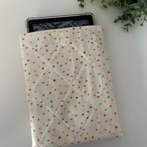 Kindle Rainbow Stars Quilted Sleeve, Kindle Sleeve, Kindle Pouch, Kindle Cover, Kindle Protection, Kindle Gift, Padded Kindle Sleeve, Books