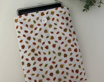Kindle Fall Leaves Handmade Quilted Sleeve, Kindle Sleeve, Kindle Pouch, Kindle Cover, Kindle Protection, Kindle Gift, Gift for Bookworm