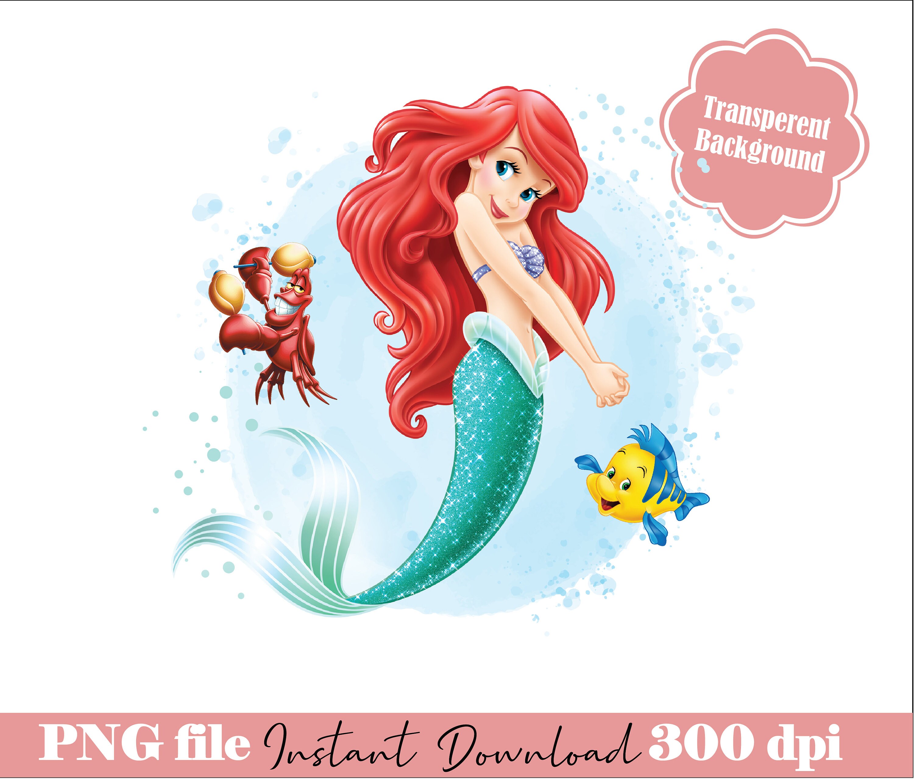 Digital Art Collectibles Little Mermaid Clipart PNG Instant Digital Digital Art Collectibles Little Mermaid Clipart PNG Instant Digital