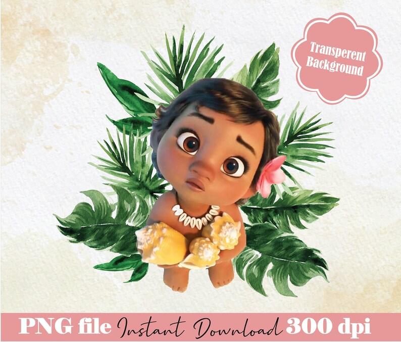 Baby Moana Clipart Moana Png Clipart Moana Princess Clip Etsy