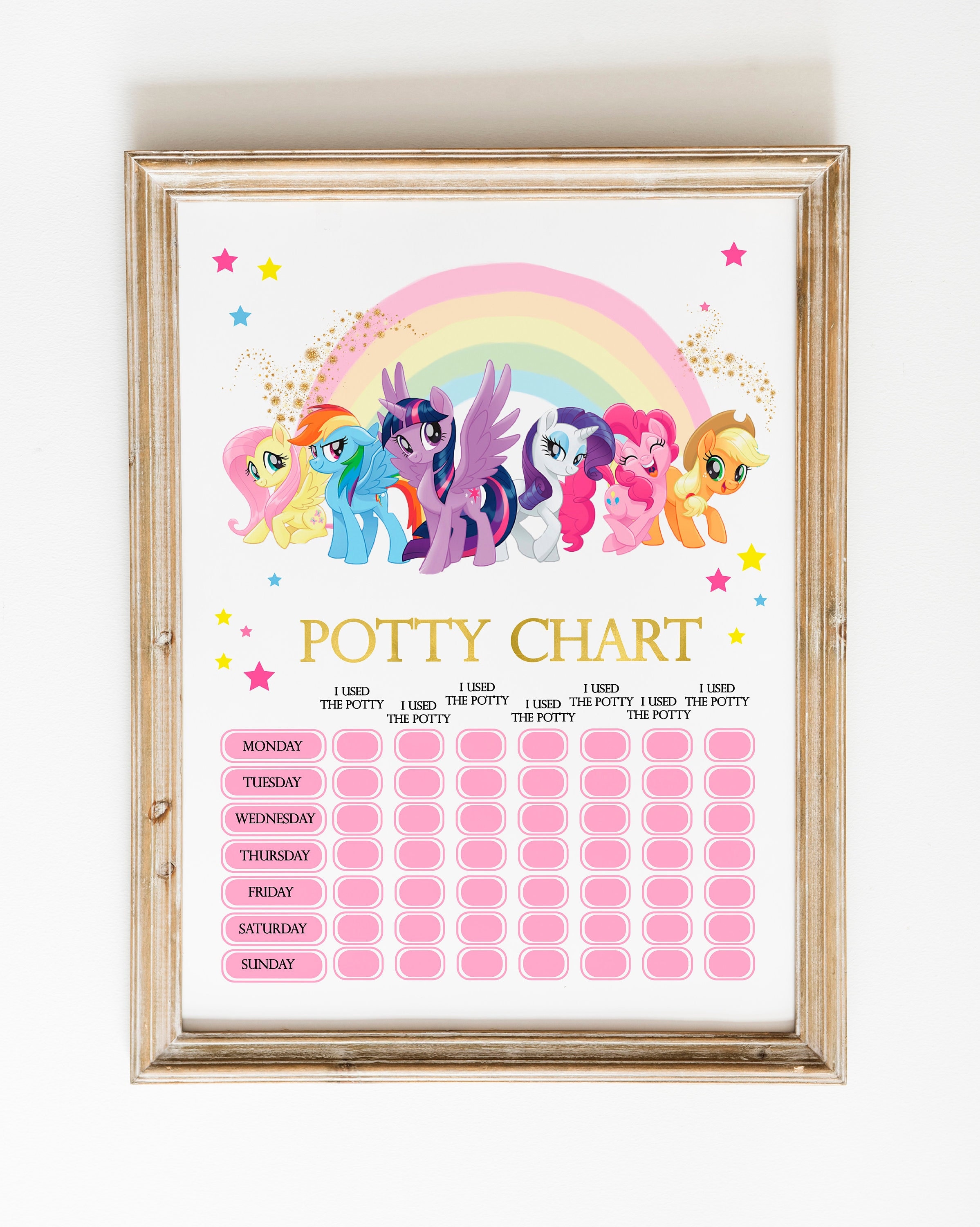 My Little Pony Potty Chart My Little Pony Potty Training - Etsy UK
