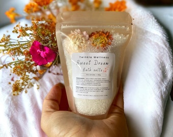 Natural bath soak handmade with pure Essential oils , dried flowers bath soak, Australia handmade .