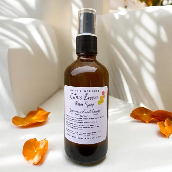 Citrus Room Spray: Sweet Orange & Lemongrass Essential Oils