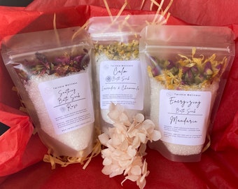 Natural bath soak handmade with pure Essential oils , dried flowers bath soak, Australia handmade .