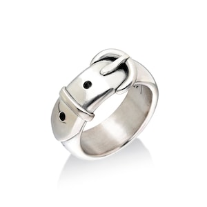 Sterling Silver Belt Ring: Handmade Unisex Gift