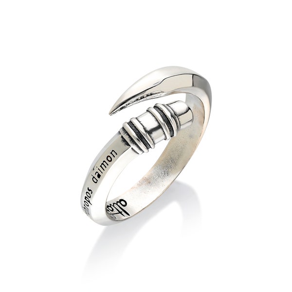 ACHETER MAINTENANT ** Bague crayon en argent 925 faite à la main, bague en argent sterling, bijoux en argent, bague pour homme, bague personnalisée, bague unique, cadeaux pour les enseignants