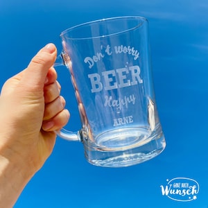 Beer glass with engraving | Beer mug | Personalized beer glass | Birthday gift | 18th birthday | Beer glass | engraved beer glass