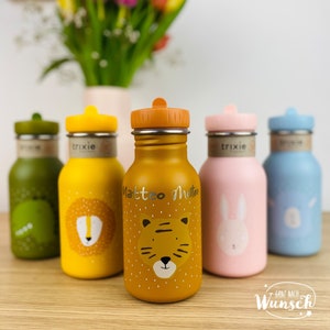 Children's drinking bottle personalized made of stainless steel | Daycare | Trixie | Nursery bottle | water bottle | school | Enrollment | 350ml