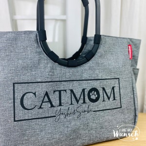 Personalisierter Shopper von Reisenthel mit Namen | Geschenk für Katzenbesitzer | Geschenkidee zum Geburtstag, Muttertag, Weihnachten