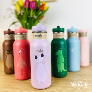 Personalized stainless steel children&#39;s drinking bottle | Daycare | Trixie | Children&#39;s bottle | Water bottle | School | Drinking bottle for children | 500 ml