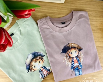 Personalisiertes Kinder-Shirt mit Piraten zur Einschulung | Geschenk zum Schulstart | Schulkind | Geschenkidee