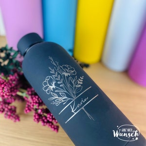 Wasserflasche Trinkflasche gravierte Flasche personalisierte Trinkflasche Sportflasche Wasserflasche für Sport mit Gravur Bild 2