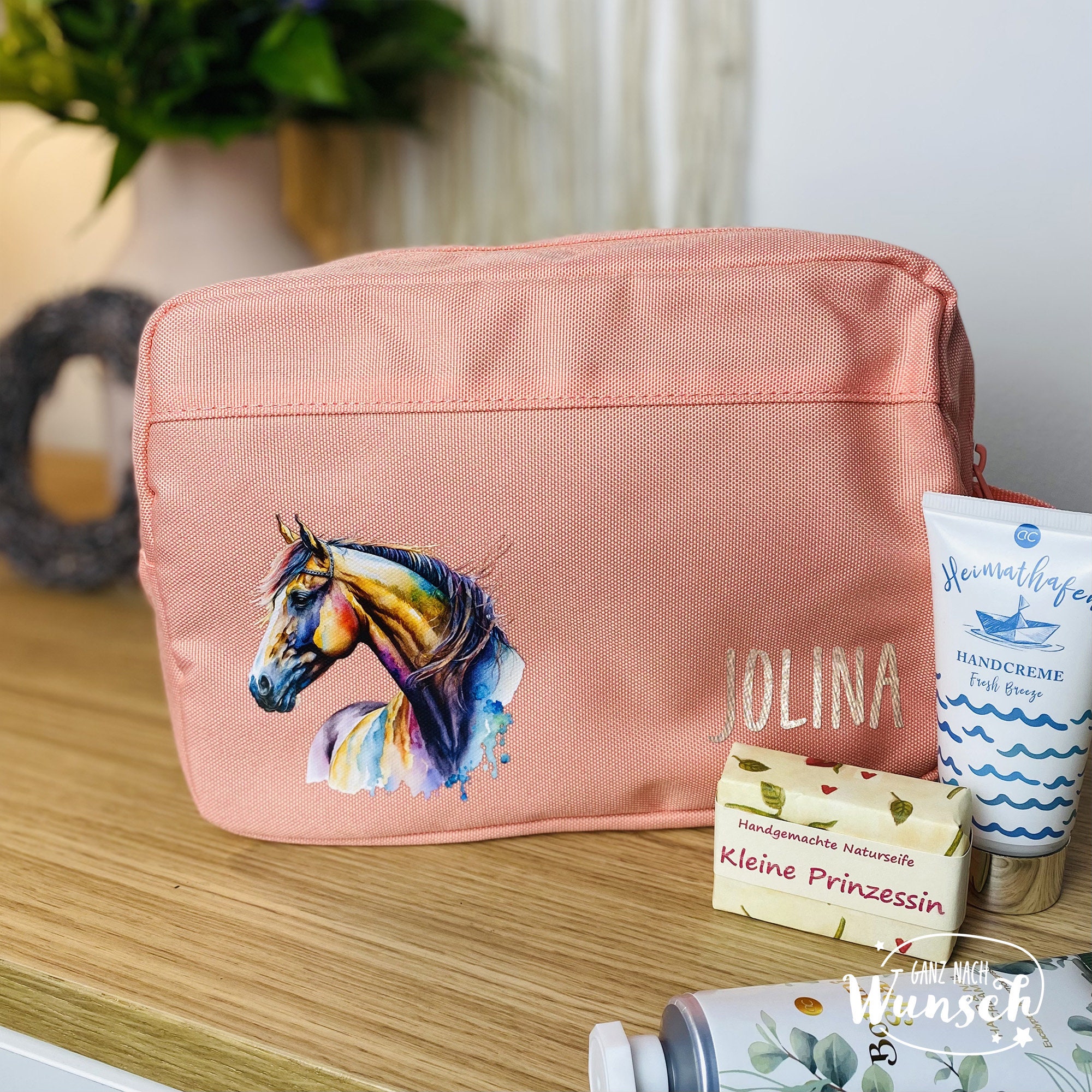 Kulturtasche Personalisiert Kulturtasche Pink Schminktasche Kinder