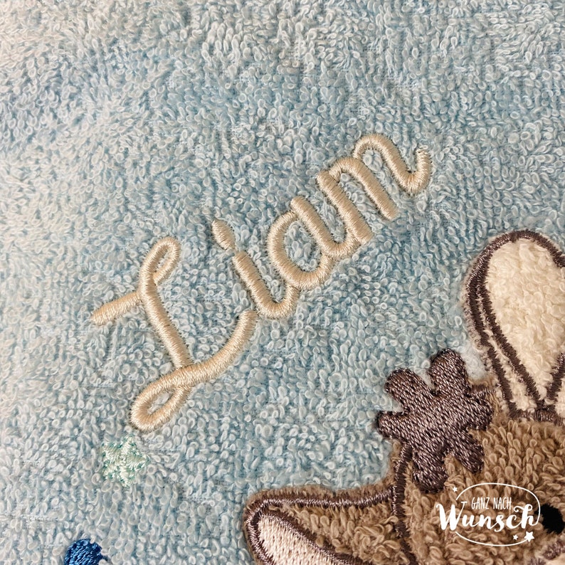 Hooded towel personalized with name Towel embroidered Sterntaler donkey Emmi Birth gift Baptism With a hoodie image 5