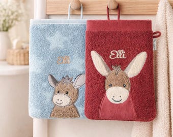 Sterntaler Waschlappen personalisiert  | Baby Waschlappen mit Namen  | bestickt  | Geschenk zur Geburt / Taufe  | Babygeschenk