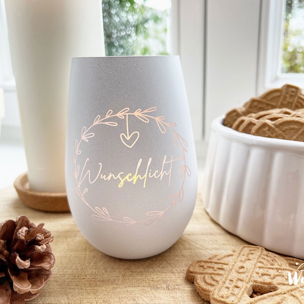 Windlicht | Geburtstag | Gravur | Kristallglas | Wunschlicht | Vase | Geschenk zum Geburtstag | Landhaus | Häuser | Weihnachten | Herbst