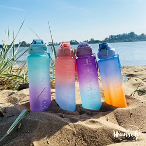 Drinking Bottle With Straw | Personalized Water Bottle | 1 Liter | Drinking  Challenge | Drink Water | Water Challenge | Sports Bottle 1L - Etsy