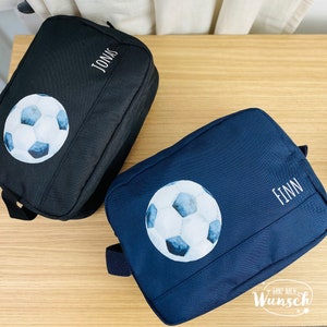 Toiletry bag for children with football motif holiday bag Toiletry bag bag personalized Children's toiletry bag image 2